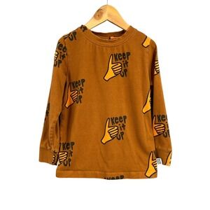 One Day Parade Kids T Shirt Long Sleeve Graphic Thumbs Up Organic Cotton 5-6Y